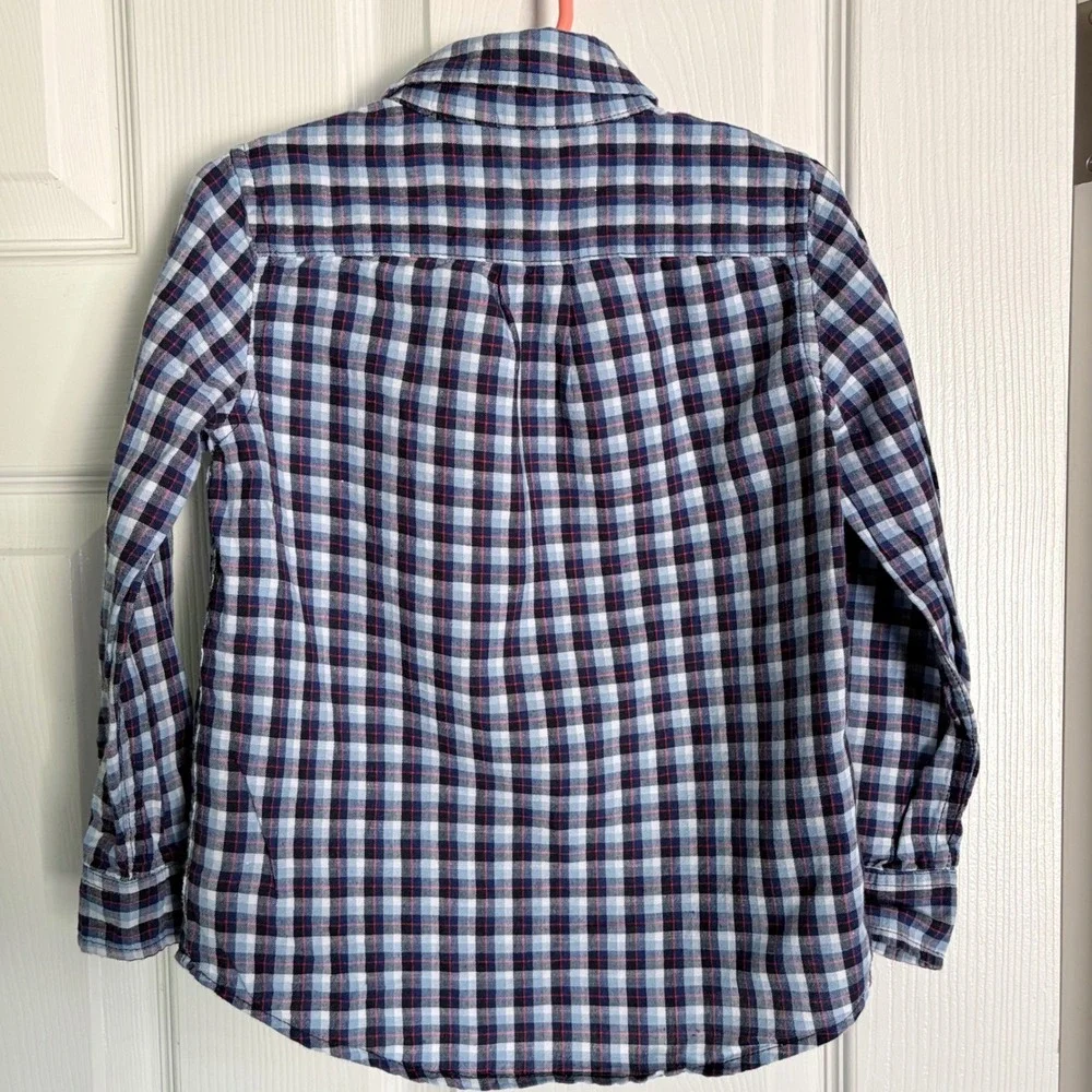 Janie and Jack Shirt and Shorts Bundle Size 4 Blue Green Plaid 2pc Outfit